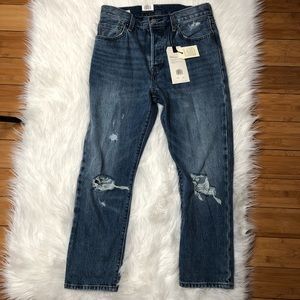 Levis 501 Dark Wash Selvedge Denim 28x26